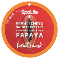 SpaLife Brightening Facial Mask - Papaya - 0.81 oz