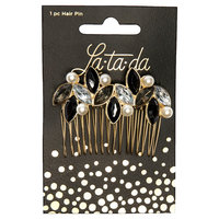 La-ta-da Black Stone Pearl Jeweled Hair Pin 1 Count, Blue