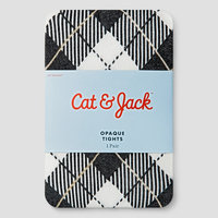 Baby Girls' Tartan with Lurex Tights Baby Cat & Jack - Almond Cream 2T-3T