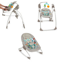 Bright Starts Rock and Swing 2-in-1 - Jungle Stream, Lt Grey