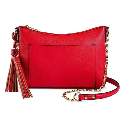 Women's Faux Leather Crossbody Bag Brown- Merona, Brown