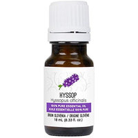 Hyssop Essential Oil 10 ml (0.33 fl. Oz.) - GCMS Tested, 100% Pure, Undiluted and Therapeutic Grade
