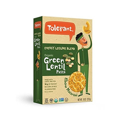 Tolerant Pasta,Og2,Grn Lentil Elbo 8 Oz (Pack Of 6)