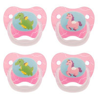 Handi-craft Company Dr. Brown's PreVent Classic Pacifier, Stage 1 (0-6m), Explore Pink, 4 Count