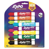 Sanford 1927525 Low Odor Dry Erase Vibrant Color Markers, Assorted Colors, Medium, 12/set