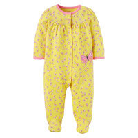 Baby Girls' Cotton Butterfly Sleep N Play Yellow NB - Just One You Made by Carter's