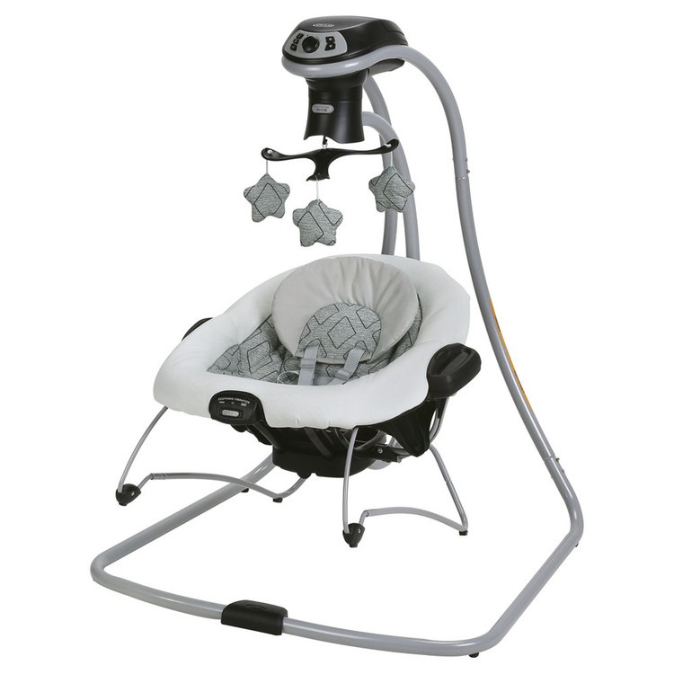 Graco DuetConnect LX with MultiDirection Swing Asher, Black Reviews 2019