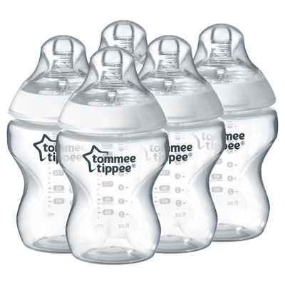 Tommee Tippee Baby Bottle 5pk 4+1 - Clear