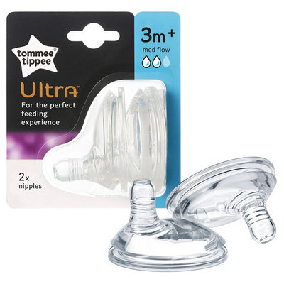 Tommee Tippee Tomme Tippee Ultra 2 Pack Medium Flow Nipples
