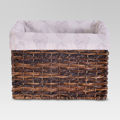Basket Liner for Small Milk Crate - Paisley - Threshold, Green