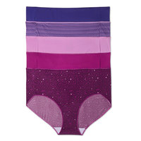 Just My Size by Hanes Women's Tag-free Microfiber Briefs 5-Pack (Colors May Vary) - Size 11, Multicolored