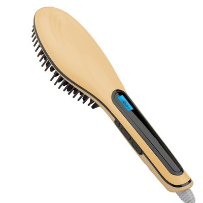 Tonewear Electric Turbo ion Hair Straightener Brush (Gold)