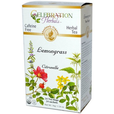Celebration Herbals Lemongrass Herbal Tea, 24 count, 1.26 oz, (Pack of 3)