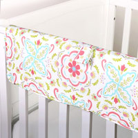 Gia Floral Crib Teething Rail Guard by The Peanut Shell