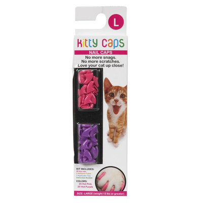 Kitty Caps Cat Nail Caps size: Large, Multi-Color