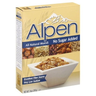 Alpen Cereal, No Sugar Added, 14-Ounce Box (Pack of 2)