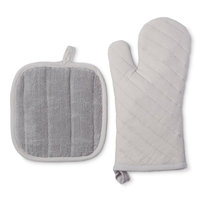 (2Pk) Silver Kitchen Textile Set - Room Essentials, Sleek Silver