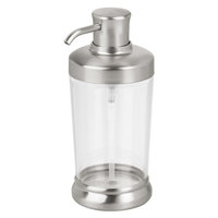 Round Soap Pump Dispenser - Brushed/Clear - InterDesign, Matte Silver