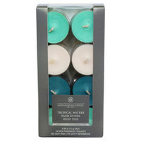 Tealight Candle Multipack - Tropical Waters - Chesapeake Bay Candle, White/Light Blue/Dark Blue