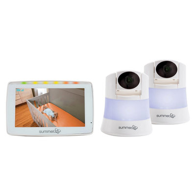 Summer Infant 5 Wide View Duo 2.0 Video Baby Monitor with 2 Cameras, White