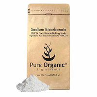 Sodium Bicarbonate, Baking Soda, by Pure Organic Ingredients, 1 lb, Highest Purity, Food Grade, Eco-Friendly Packaging