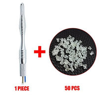 1 Piece Tebori Permanent Makeup Eyebrow Tattoo Manual Pen and 50 Pcs Microblading Silicone Cap Plastic Tips Perfect Perfect fit Tebori Microblading Supplies Kit