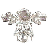 Hair Comb Pin Clip - TOOGOO(R)Bridal Wedding Crystal Rhinestone Flower Hair Clip Comb Pin Headband Diamond dragonfly