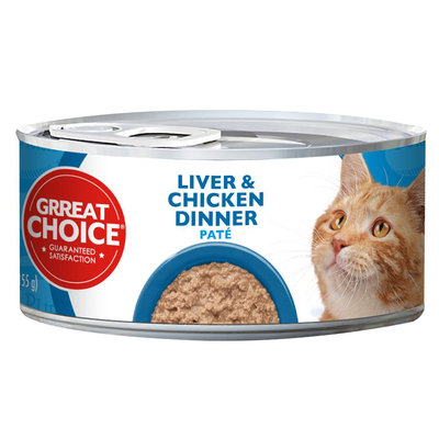 Grreat Choice Liver and Chicken Pate Dinner Canned Cat Food