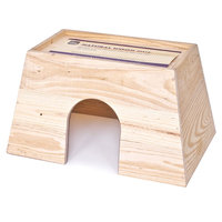 All Living Things® Natural Wood Small Animal Hut size: Large, Brown