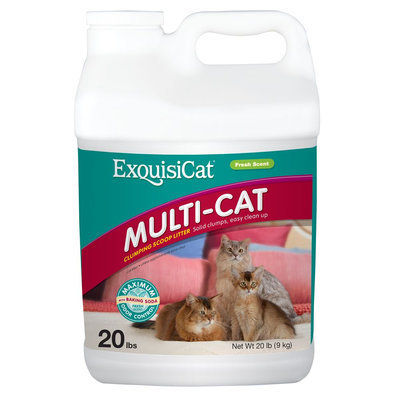 ExquisiCat® Multi-Cat Clumping Scoop Cat Litter size: 20 Lb