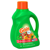 Gain 2X Tropical Sunrise Hec Liquid Laundry Detergent, 64 Loads, 100 Fl oz