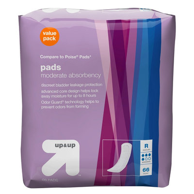 Incontinence Liners - Regular Length - Moderate Absorbancy - 66 ct - up & up, White