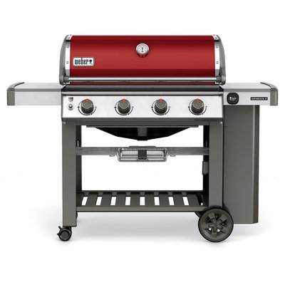 Weber Genesis II E-410 4-Burner Propane Gas Grill in Crimson (Red)
