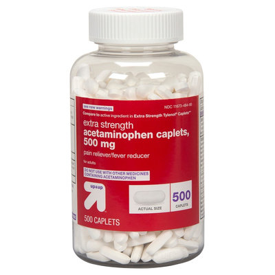 Acetaminophen 500mg Extra Strength Pain Reliever/Fever Reducer Caplets 500ct - up & up