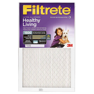 Filtretea - 16 In X 24 In X 1 In - Ultra Allergen Air Filter - White