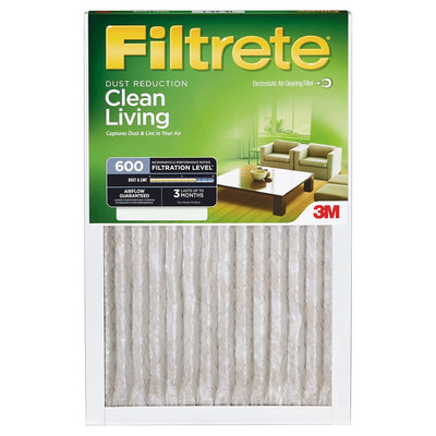 Filtrete - 12 in x 12 in x 1 in - Dust Reduction Air Filter - White