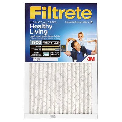 Filtrete - 14 in x 14 in x 1 in - Ultra Allergen Air Filter - White