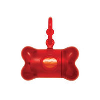 Petego Bon Ton Translucent Dog Waste Bag Dispenser Color: Red