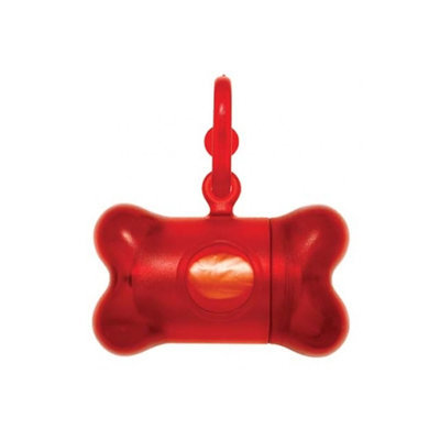 Petego Bon Ton Translucent Dog Waste Bag Dispenser Color: Red