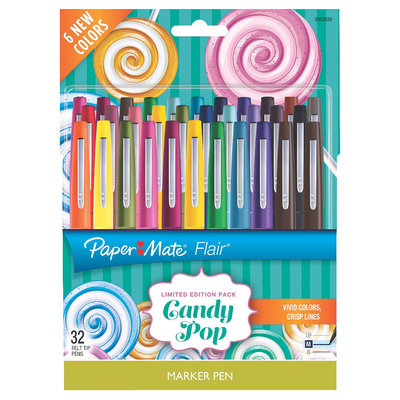 Paper-mate Paper Mate Flair Marker Pens Candy Pop, 32ct, Multi-Colored