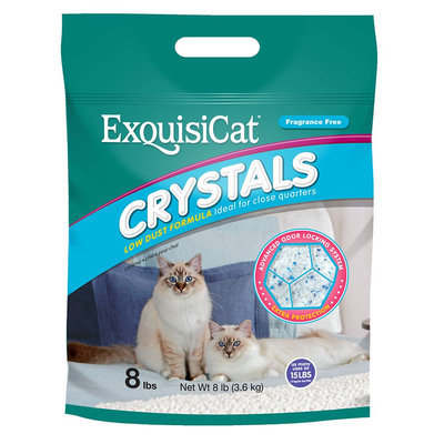 Exquisicat® Crystals Low Dust Formula Fragrance Free Cat Litter size: 8 Lb