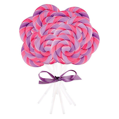 Pink and Purple Swirl Lollipop (16 count)