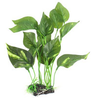 Aquarium Manmade Artificial Heart Shape Leave Aquascaping Plant 27cm High