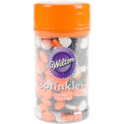 Wilton Short Bottle Sprinkles 3oz-Colorful Skulls