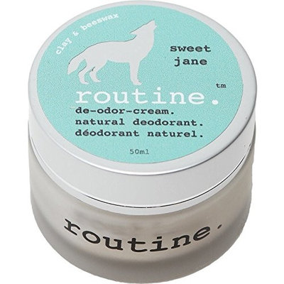 Routine De-Odor-Cream 50ml Clay & Beeswax Formula Natural Deodorant Cream (Sweet Jane)
