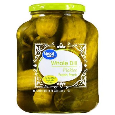 Wal-mart Stores, Inc. Great Value Whole Dill Pickles, 46 oz