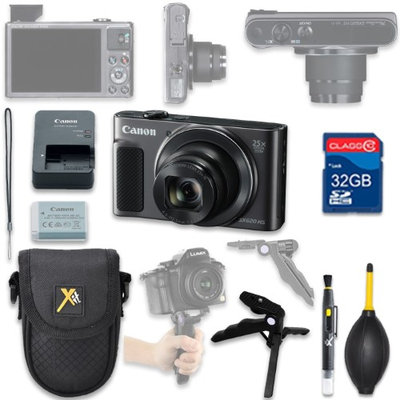 Als Variety Canon PowerShot SX620 HS Digital Camera(black) with 32GB SD Memory Card + Accessory Bundle