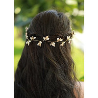 Missgrace Bridal Gold Leaf Hair Vine Hair Accessories Bridal Headpiece Wedding Hair Vine Gold Leaf Hair Vine Gold Bridal Hair Piece Wedding Hair Wreath for Women and Bride