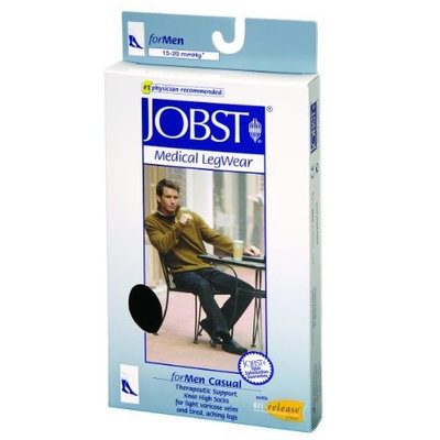 Jobst for Men Casual Support Socks 15-20mmHg Medium Tall Black