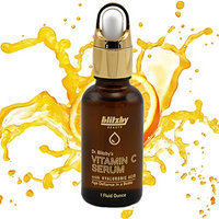 Blitzby Vitamin C Serum with Hyaluronic Acid Best Anti Aging Formula. Professional Dermatologist Recommended